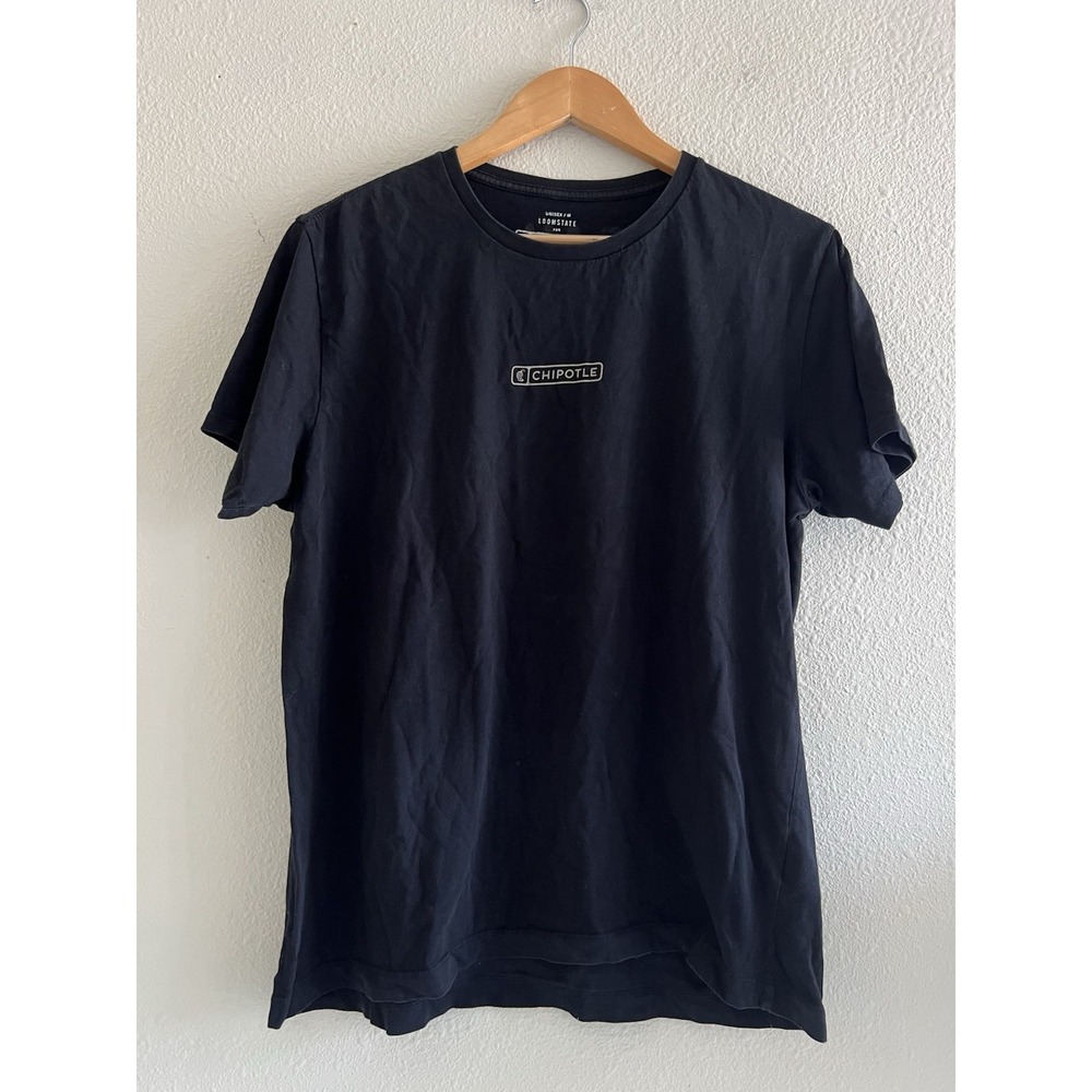 Chipotle 100% Organic Cotton Employee Shirt Size Medium Back Printed Neutral Fan